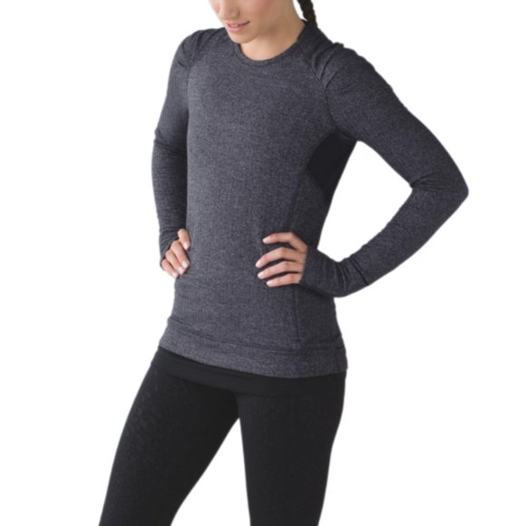 lululemon athletica Tops - Lululemon Think Fast Long Sleeve - Herringbone
